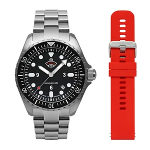 Ruhla Reloj Hombre Set Buzo Minero 20 Bar Automático con 2 Correas 4960M-2_Set - Imagen 1 de 5