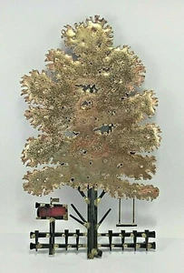 Dallas Galbraith geschweißte Messing Wandbehang Skulptur 2002 signiert Baum mit Schaukel - Bild 1 von 6