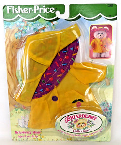 Fisher-Price BRIARBERRY BEARS #71502 RAINCOAT New on Card