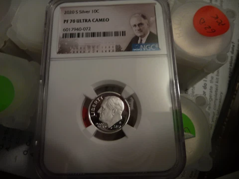 2020 s .999 silver Roosevelt dime NGC PF 70 ultra Cameo Cover