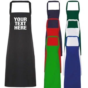 Printed Personalised Apron Custom Text Slogan Baking Cooking Chef Business Gift - Picture 1 of 8