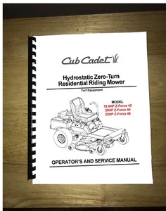 Cub Cadet Zero Turn Z-Force 42-44-48 Operator and Service Manual - Picture 1 of 1