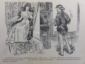 Bohemia Bohemia y Arte ARTISTA ACOSTÁNDOLO CON UN CUCHILLO DE PALETA Dibujos animados antiguos - Imagen 1 de 2