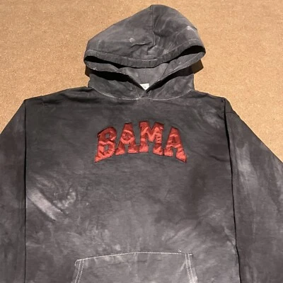 Alabama Crimson Tide Hoodie Women XS/S Gray White Tie Dye Sweatshirt Babydoll - Image 1 of 4