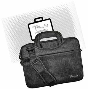I-Tech Attache Laptop Bag w/Crossbody Messenger Strap Briefcase Tablet Sleeve - Picture 1 of 10