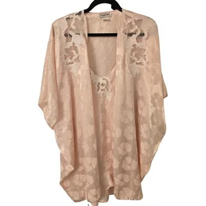 Gorgeous Vintage Natori Robe and Night Gown Set In Blush Pink/Peach Size 6 / Sm - Picture 1 of 12