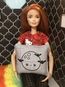 Handmade Barbie - Doll House Miniature Accent Pillow - Halloween - Picture 1 of 2
