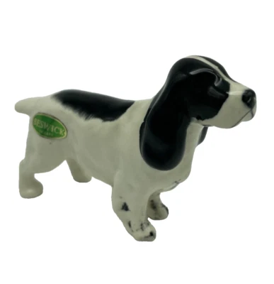 Beswick English Springer Spaniel Porcelain Dog England Figurine Black White EUC - Image 1 of 4