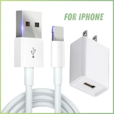 Para iPhone 7 8 XR XS 11 12 13 14 Lote Cargador de Pared USB Bloque Cable de Carga Rápida Foto 1 de 4