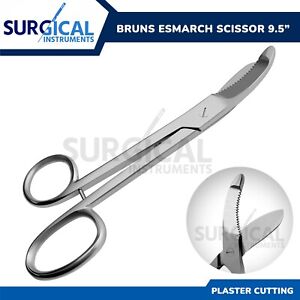 Bruns Esmarch Heavy Duty Plaster Cast Cutting Serrated Scissors Shears 9 1/2"