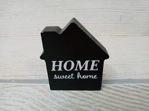 New! Mini House "Home Sweet Home" Wood Block Sign Farmhouse Decor Tier Tray - Picture 1 of 15