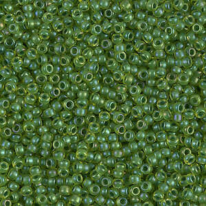 Semi Matte Jade/Lined Yellow Miyuki Seed Beads 11/0 (11-91926-TB)