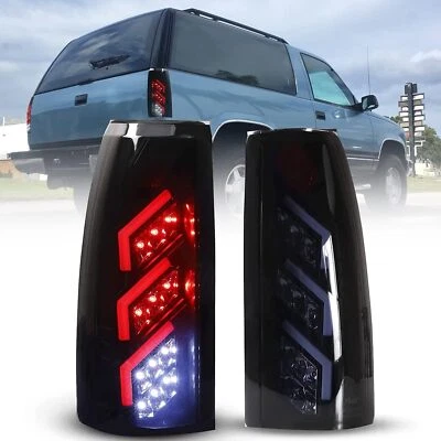 LED Tail Lights For 88-99 Chevy C/K1500 2500 3500/ 95-00 Tahoe Smoked Rear Lamps - Image 1 of 4