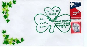 AN IRISH ALOHA, SHAMROCK, TX  2000  FDC12641 - Picture 1 of 1