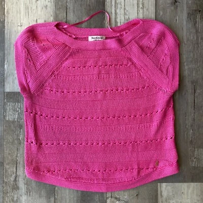 Juicy Couture розовый вязаный свитер жилет размер средний хлопок пуловер - Изображение 1 из 4