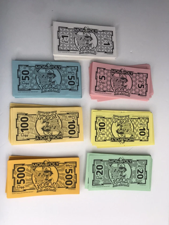 Pokemon Monopoly Collectors Edition Board Game 1999 Replacement Money - Image 1 of 1