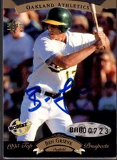 Ben Grieve Rookie Card 1995 SP Top Prospects Autographs #10 