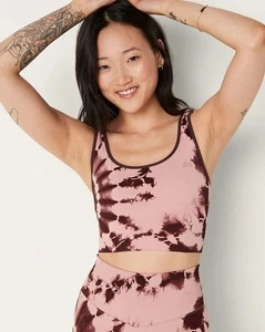 PINK Active Victoria's Secret Seamless Removable Pads Sports Crop Bra Size M - Picture 1 of 5