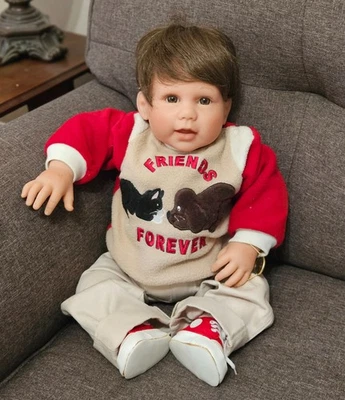 Lee Middleton Friends Forever Boy, Honey Lamb face sculpt by Reva Schick - Image 1 of 4