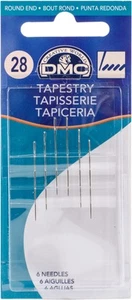 Paquete de 12 agujas de mano para tapiz DMC-tamaño 28 6/paquete 1767-28 - Imagen 1 de 1
