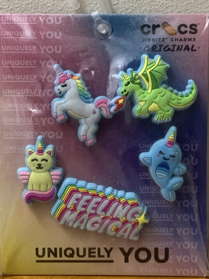 *CROCS* jibbitz* Shoe Charms* 5 piece Set* Feeling Magical *