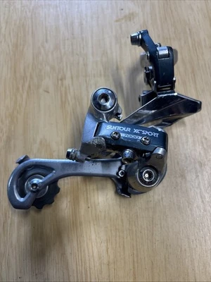 Desviador delantero y trasero vintage Suntour XC Sport 7000 jaula larga MTB Tour años 80 Foto 1 de 4