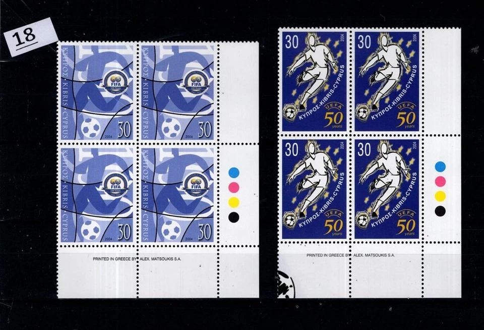 / 4X CHIPRE 2004 - MNH - FÚTBOL Foto 1 de 1