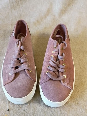 Keds DREAM FOAM TAN LACE UP FAUX SUEDE SNEAKERS TENNIS SHOES - Image 1 of 4