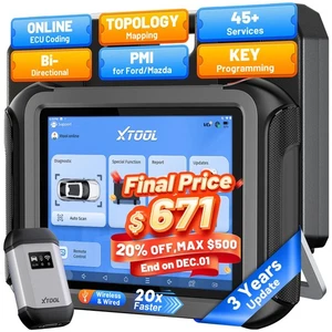 2025 Newest XTOOL D9S Online ECU Coding Full System Diagnostic Scanner 45+Resets - Picture 1 of 18