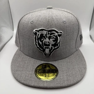 New Era 59FIFTY Chicago Bears Heather Gray/Black Fitted Size 7 1/2 - Picture 1 of 5