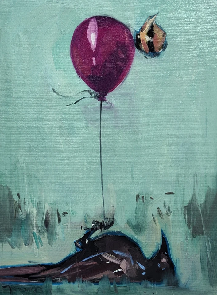 Коллекционная художественная картина Хосе Трухильо 16x20 дюймов мертвая птица - Изображение 1 из 4