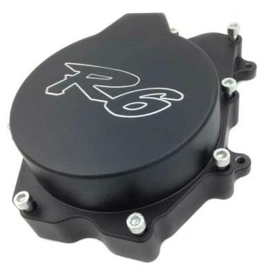 Motorcycle Left Side Stator Engine Cover For 2003-2009 2008 Yamaha YZF-R6S Black - Image 1 of 4