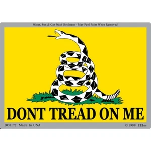 STICKER, FLAG, DON'T TREAD ON ME 4-1/4" X 3" (0172)  - Picture 1 of 1