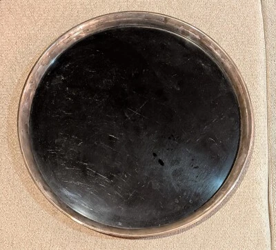 Gorham Modernist Sterling Silver & Black Melamine 18" Serving Tray #1081 - Image 1 of 4