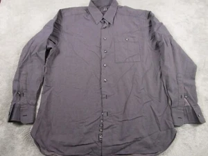 Ike Behar Shirt Mens Large Blue Button Up Long Sleeve Professional - Picture 1 of 8