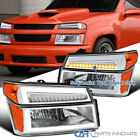 Fits 2004-2012 Chevy Colorado GMC Canyon Headlights Corner LED Sequential Lamps