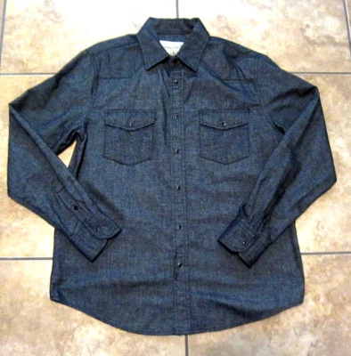 Coastal Men's Western Large Black Button Front Shirt Pearl Snap Buttons - Image 1 of 4