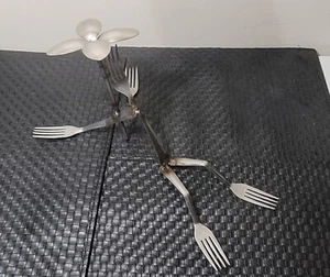 Metal Utensils Beach Bums Sculpture Silverware Statue Art - Picture 1 of 6