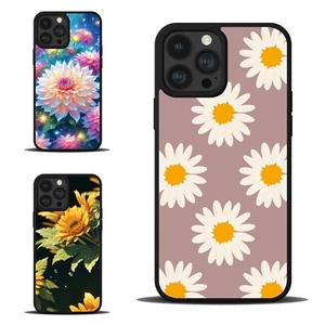 For iPhone SE XS XR Max 5 6 7 8 Plus nature Flower art painting Anti Fingerprint - Picture 1 of 25