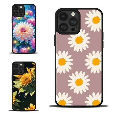 For iPhone SE XS XR Max 5 6 7 8 Plus nature Flower art painting Anti Fingerprint - Image 1 of 4