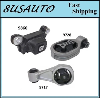 Montaje de motor delantero y trasero 3 piezas para Nissan Juke 2011-2015 1,6 L 2x2 - transmisión automática Foto 1 de 4