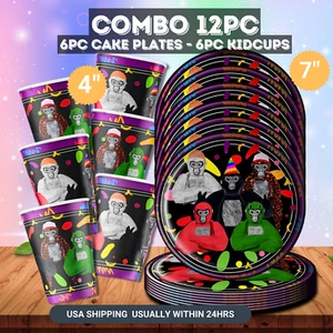 Gorilla tag Party Supplies happy birthday centerpiece decoration BANNER theme - Picture 1 of 69