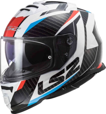 CASCO MOTO INTEGRALE LS2 FF800 STORM II RACER RED BLU TAGLIA M - Immagine 1 di 4