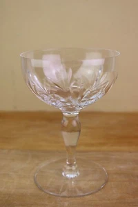 Seneca SHERWOOD Champagne Tall Sherbet Glass (es) Stemware Signed Fan Dot - Picture 1 of 7