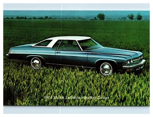 Buick LeSabre 1974 techo rígido cupé anuncio Brunell Buick-Opel Willimatic CT postal - Imagen 1 de 2