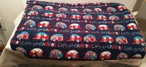 Fleece Überwurf Decke Polyester LET'S GO CAMPING 50 x 60" für Anhänger oder Wohnmobil weich - Bild 1 von 4