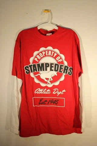 CALGARY STAMPEDERS "PROPERTY OF ATHLETIC DEPT" LONG-SLEEVE SHIRT - ADULT SMALL Cover