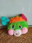 Tête peluche popples petit sac bag vintage vert orange rose rouge bleu Mattel