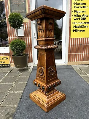 Gründerzeit Historismus Prunksäule Postament Podest Blumensäule Holzsäule 1880 • 1,295€