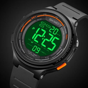 Fashion Mens Women Digital LED Alarm Chronograph Date Countdown Waterproof Watch - Picture 1 of 14